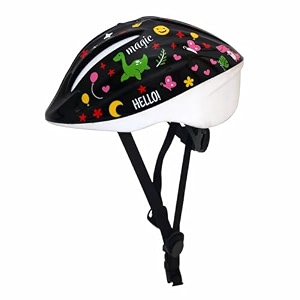 streetjam kids cycle helmet zebra hearts open face sports helmet hard outer shell eps inner case adjustable strap with adjuster dial skating sports small 5-8 years bleach blue