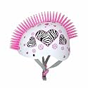 STREETJAM Kids Cycle Helmet, Zebra Hearts Open Face Sports Helmet, Hard Outer Shell, EPS Inner case, Adjustable Strap with Adjuster Dial, Skating, Sports (Medium (8-13 Years, White)