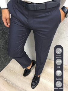 streetvibes regular fit men grey trousers