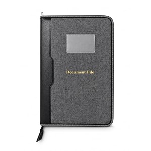 strepe zk 20 leafs a4 document file folder for offices multipurpose professional leather file folders for documents grey