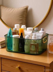 STREPTO Plastic Multipurpose Plastic Storage Basket with