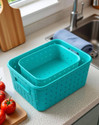 STREPTO Plastic Organizer Baskets for Kitchen Bathroom