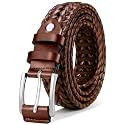 Stretch Belt Men,Bulliant Mens Woven Stretch Braided Belt 1 3/8