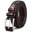 Stretch Belt Men,Bulliant Mens Woven Stretch Braided Belt 1 3/8