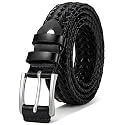 Stretch Belt Men,Bulliant Mens Woven Stretch Braided Belt 1 3/8