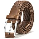 Stretch Belt Men,Bulliant Mens Woven Stretch Braided Belt 1 3/8