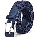 Stretch Belt Men,Bulliant Mens Woven Stretch Braided Belt 1 3/8