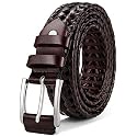 Stretch Belt Men,Bulliant Mens Woven Stretch Braided Belt 1 3/8