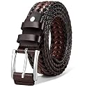 Stretch Belt Men,Bulliant Mens Woven Stretch Braided Belt 1 3/8
