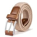 Stretch Belt Men,Bulliant Mens Woven Stretch Braided Belt 1 3/8