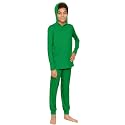 STRETCH IS COMFORT Boys Thermal Set Long Sleeve Top with Jogger Pants | Crew Neck or Hoodie | Thermal Underwear For Kids Set