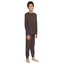 STRETCH IS COMFORT Boys Thermal Set Long Sleeve Top with Jogger Pants | Crew Neck or Hoodie | Thermal Underwear For Kids Set