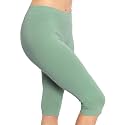 STRETCH IS COMFORT Cotton Capri Leggings, Knee Length Pants, Plus Size