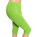 STRETCH IS COMFORT Cotton Capri Leggings, Knee Length Pants, Plus Size