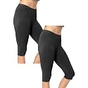 STRETCH IS COMFORT Cotton Capri Leggings, Knee Length Pants, Plus Size