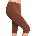 STRETCH IS COMFORT Cotton Capri Leggings, Knee Length Pants, Plus Size