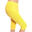STRETCH IS COMFORT Cotton Capri Leggings, Knee Length Pants, Plus Size