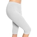 STRETCH IS COMFORT Cotton Capri Leggings, Knee Length Pants, Plus Size