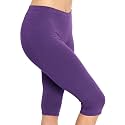 STRETCH IS COMFORT Cotton Capri Leggings, Knee Length Pants, Plus Size