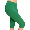 STRETCH IS COMFORT Cotton Capri Leggings, Knee Length Pants, Plus Size