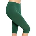 STRETCH IS COMFORT Cotton Capri Leggings, Knee Length Pants, Plus Size