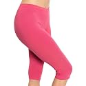 STRETCH IS COMFORT Cotton Capri Leggings, Knee Length Pants, Plus Size