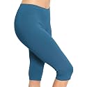 STRETCH IS COMFORT Cotton Capri Leggings, Knee Length Pants, Plus Size