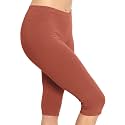 STRETCH IS COMFORT Cotton Capri Leggings, Knee Length Pants, Plus Size