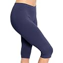 STRETCH IS COMFORT Cotton Capri Leggings, Knee Length Pants, Plus Size