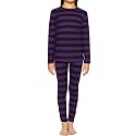 STRETCH IS COMFORT Girls 2 Piece Hoodie Short Sleeve Long Sleeve Crew Neck Top and Leggings Set Kids Thermals Underwear Set