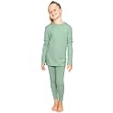 STRETCH IS COMFORT Girls 2 Piece Hoodie Short Sleeve Long Sleeve Crew Neck Top and Leggings Set Kids Thermals Underwear Set