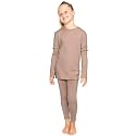 STRETCH IS COMFORT Girls 2 Piece Hoodie Short Sleeve Long Sleeve Crew Neck Top and Leggings Set Kids Thermals Underwear Set