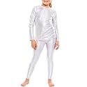 STRETCH IS COMFORT Girls 2 Piece Hoodie Short Sleeve Long Sleeve Crew Neck Top and Leggings Set Kids Thermals Underwear Set