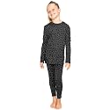 STRETCH IS COMFORT Girls 2 Piece Hoodie Short Sleeve Long Sleeve Crew Neck Top and Leggings Set Kids Thermals Underwear Set