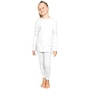 STRETCH IS COMFORT Girls 2 Piece Hoodie Short Sleeve Long Sleeve Crew Neck Top and Leggings Set Kids Thermals Underwear Set