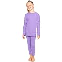 STRETCH IS COMFORT Girls 2 Piece Hoodie Short Sleeve Long Sleeve Crew Neck Top and Leggings Set Kids Thermals Underwear Set