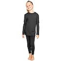 STRETCH IS COMFORT Girls 2 Piece Hoodie Short Sleeve Long Sleeve Crew Neck Top and Leggings Set Kids Thermals Underwear Set