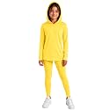 STRETCH IS COMFORT Girls 2 Piece Hoodie Short Sleeve Long Sleeve Crew Neck Top and Leggings Set Kids Thermals Underwear Set