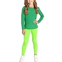 STRETCH IS COMFORT Girls 2 Piece Hoodie Short Sleeve Long Sleeve Crew Neck Top and Leggings Set Kids Thermals Underwear Set