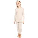 STRETCH IS COMFORT Girls 2 Piece Hoodie Short Sleeve Long Sleeve Crew Neck Top and Leggings Set Kids Thermals Underwear Set