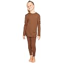 STRETCH IS COMFORT Girls 2 Piece Hoodie Short Sleeve Long Sleeve Crew Neck Top and Leggings Set Kids Thermals Underwear Set