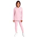 STRETCH IS COMFORT Girls 2 Piece Hoodie Short Sleeve Long Sleeve Crew Neck Top and Leggings Set Kids Thermals Underwear Set