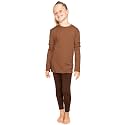 STRETCH IS COMFORT Girls 2 Piece Hoodie Short Sleeve Long Sleeve Crew Neck Top and Leggings Set Kids Thermals Underwear Set