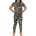 STRETCH IS COMFORT Girls 2 Piece Hoodie Short Sleeve Long Sleeve Crew Neck Top and Leggings Set Kids Thermals Underwear Set