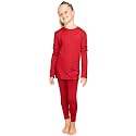STRETCH IS COMFORT Girls 2 Piece Hoodie Short Sleeve Long Sleeve Crew Neck Top and Leggings Set Kids Thermals Underwear Set