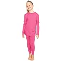 STRETCH IS COMFORT Girls 2 Piece Hoodie Short Sleeve Long Sleeve Crew Neck Top and Leggings Set Kids Thermals Underwear Set