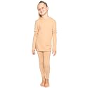 STRETCH IS COMFORT Girls 2 Piece Hoodie Short Sleeve Long Sleeve Crew Neck Top and Leggings Set Kids Thermals Underwear Set