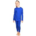 STRETCH IS COMFORT Girls 2 Piece Hoodie Short Sleeve Long Sleeve Crew Neck Top and Leggings Set Kids Thermals Underwear Set