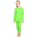 STRETCH IS COMFORT Girls 2 Piece Hoodie Short Sleeve Long Sleeve Crew Neck Top and Leggings Set Kids Thermals Underwear Set