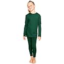 STRETCH IS COMFORT Girls 2 Piece Hoodie Short Sleeve Long Sleeve Crew Neck Top and Leggings Set Kids Thermals Underwear Set